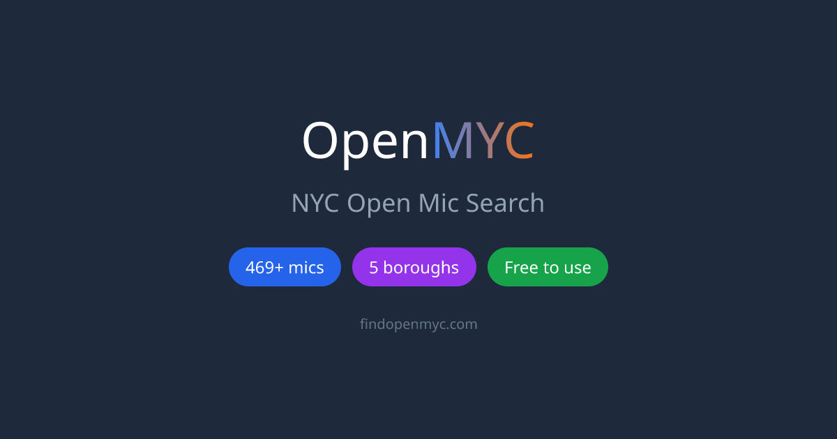 Find Open Mics in NYC | Free Comedy Open Mic Finder — OpenMYC